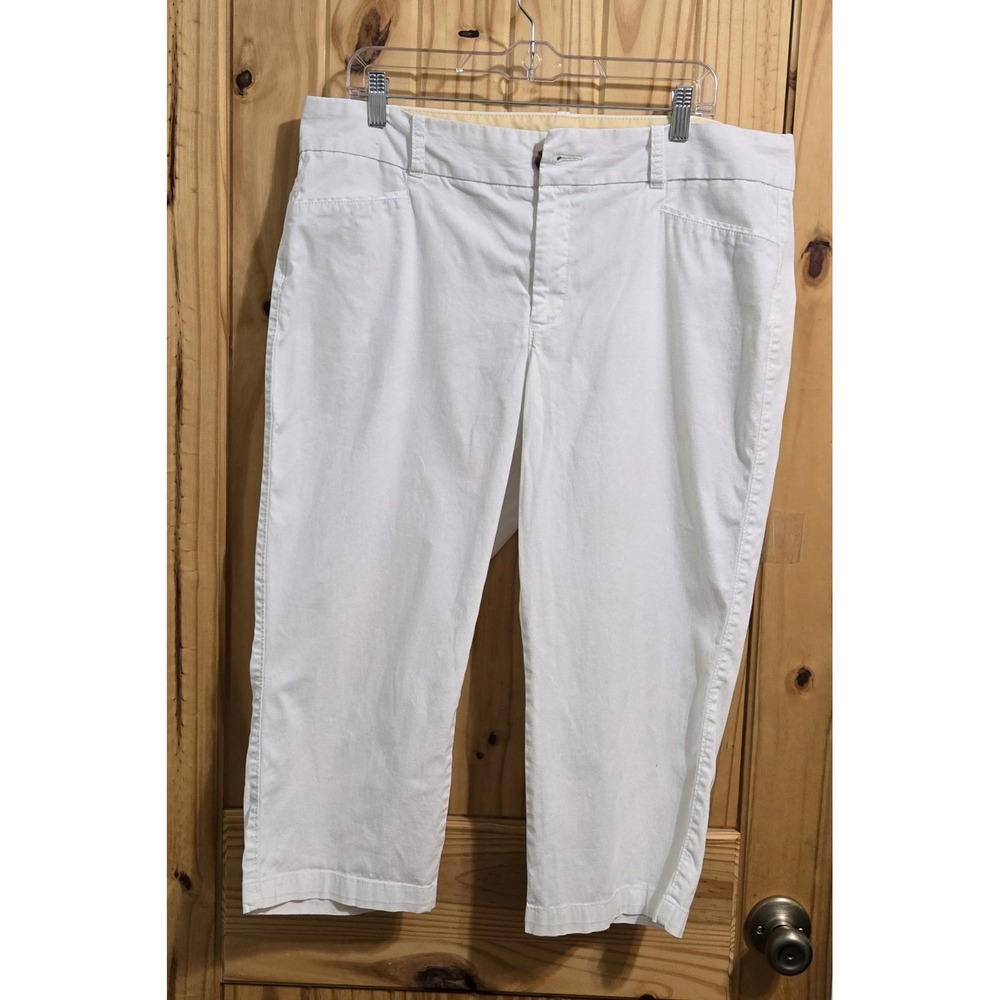 Dockers  Women's Capri Pants‎ White Size 16 Flat Front